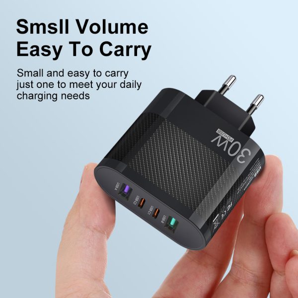 2USB Type-C 30W Mobile Phone Charger Multi Interface Travel Charging Head - Image 3