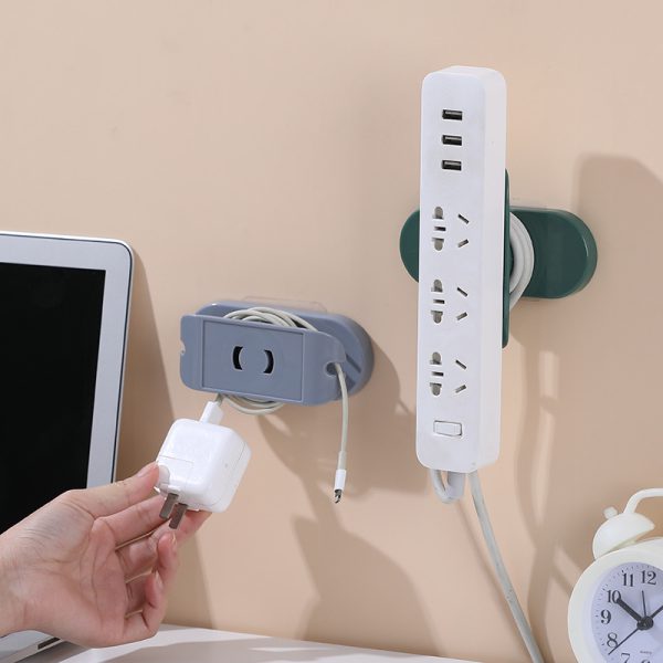 Rotary Plug-In Fixture Multi-Function Traceless Wall-Mounted Wire Finishing Wire Organizer Free Punching Wall Plug Board Storage - Image 3