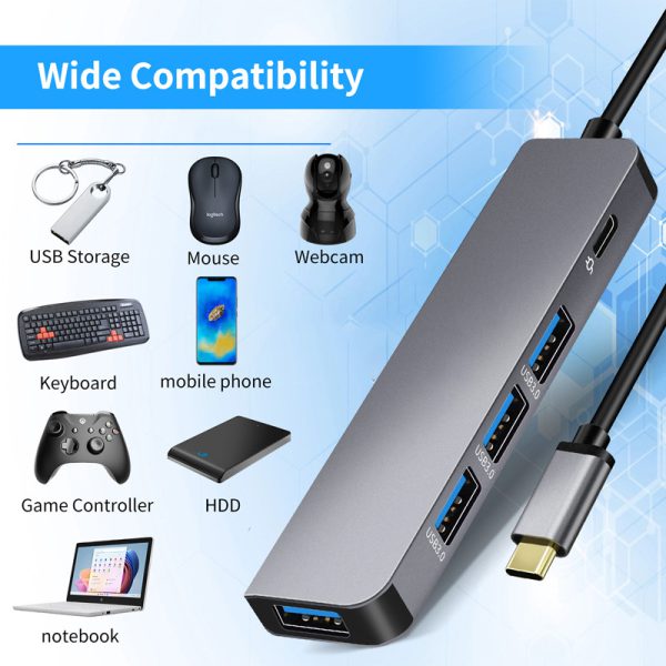 Type-C expansion USB HUB expansion USB 3.0 interface connected to mouse PD100W hub USB multi interface - Image 3