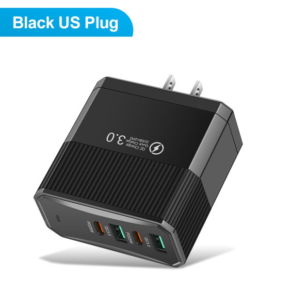 4-in-1 2USB+2PD mobile charger, tablet plug, super fast charging multi port plug - Image 8