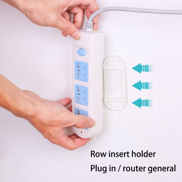 Plug-In Fixture Wall-Mounted Storage Seamless Plug-In Row-Free Punch-Free  Board Socket Hanging Wall-Mounted