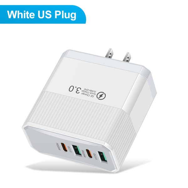 4-in-1 2USB+2PD mobile charger, tablet plug, super fast charging multi port plug - Image 9