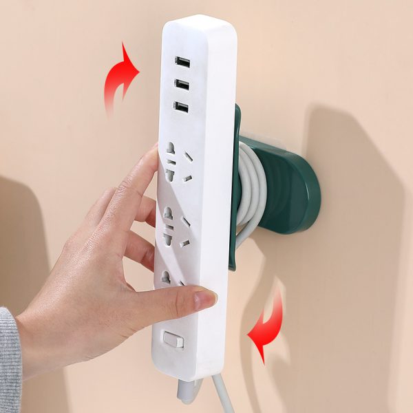 Rotary Plug-In Fixture Multi-Function Traceless Wall-Mounted Wire Finishing Wire Organizer Free Punching Wall Plug Board Storage - Image 2