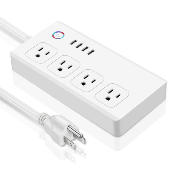 Smart Power Strip,WiFi Power Bar Multiple Outlet Extension Cord with 4 USB and 4 Individual Controlled AC Plugs by Tuya - Image 6