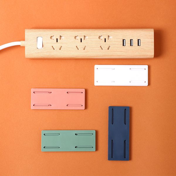 Plug-In Fixture Wall Mount Socket Socket Outlet Storage Rack Free Punching Board Router Fixed Wall Sticker - Image 3